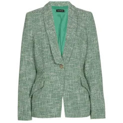 Femmes Caroline Biss Gilets*1888-62 / Blazer Ajuste Leger En Bouclette Legere