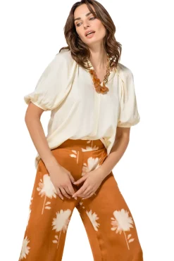 Femmes Caroline Biss Hauts*1688-34 / Blouse Droite Fluide