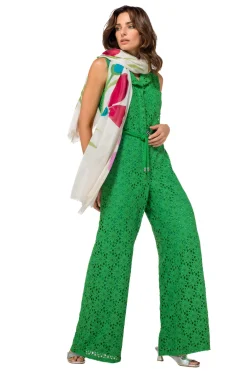 Femmes Caroline Biss Pantalon*1529-63 / Combinaison Fluide En Dentelle, Jambe Large
