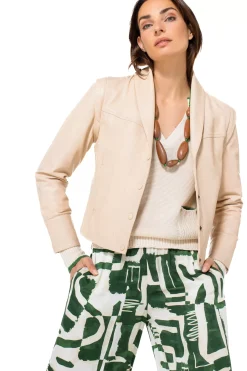 Femmes Caroline Biss Gilets*1800-33 / Gilet En Cuir Avec Manche Amovible