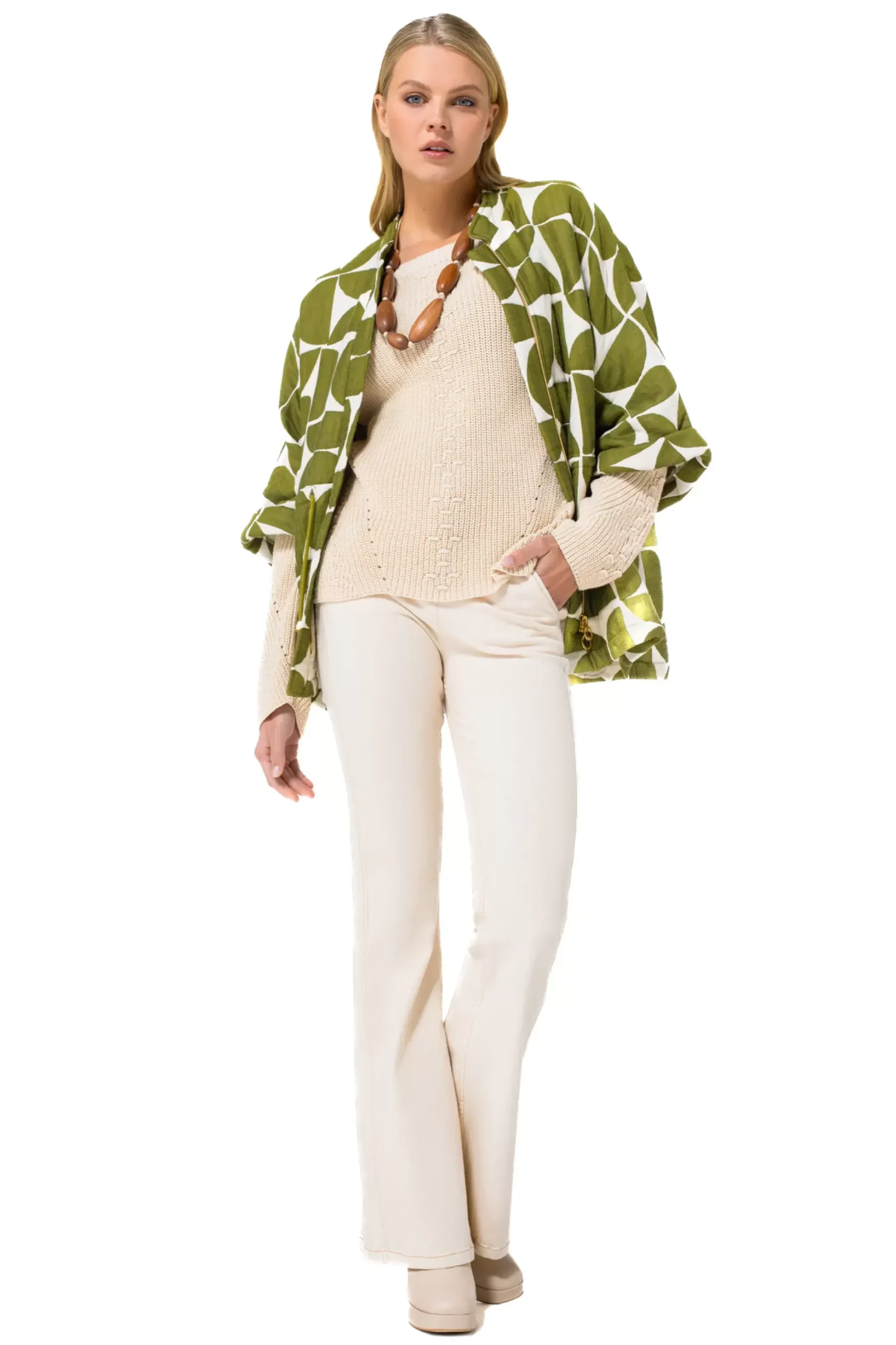 Femmes Caroline Biss Gilets*1446-60 / Gilet Fantaisie "Debut De Saison" Legerement Rembourre