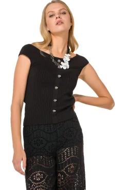 Femmes Caroline Biss Tire*1242-10 / Haut Robe Ajuste Avec Stretch
