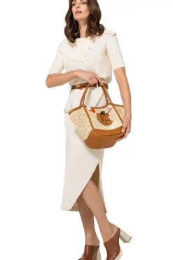 Femmes Caroline Biss Jupes*1713-34 / Jupe Midi Droite Confortable, Look Jeans