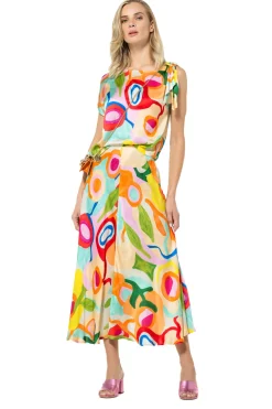 Femmes Caroline Biss Jupes*3766-79 / Jupe Midi Fluide Frivole