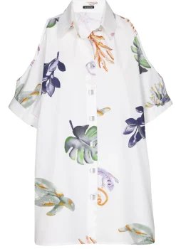 Femmes Caroline Biss Hauts*3682-69 / Nuisette Longue Effet Epaule