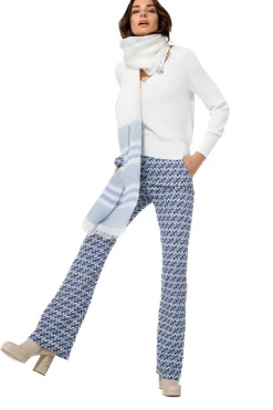 Femmes Caroline Biss Pantalon*1550-29 / Pantalon Confortable, Bootcut, Taille Normale, Imprime Pop-Art