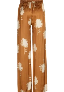 Femmes Caroline Biss Pantalon*1576-32 / Pantalon Fluide Brillant, Jambe Large, Taille Normale