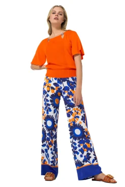 Femmes Caroline Biss Pantalon*1571-29 / Pantalon Fluide, Jambe Droite, Taille Normale