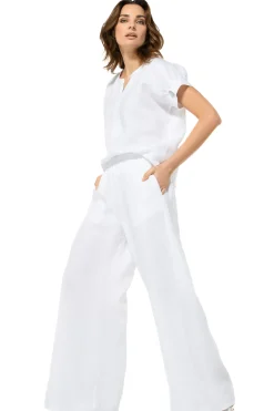 Femmes Caroline Biss Pantalon*3571-90 / Pantalon Large En Lin, Taille Normale