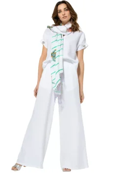 Femmes Caroline Biss Pantalon*3571-90 / Pantalon Large En Lin, Taille Normale