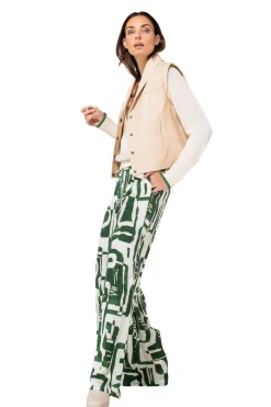 Femmes Caroline Biss Pantalon*1563-69 / Pantalon Palazzo Fluide, Jambe Large, Taille Normale