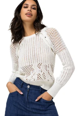 Femmes Caroline Biss Tire*1232-91 / Pull Ample Tricote A Manches Amovibles