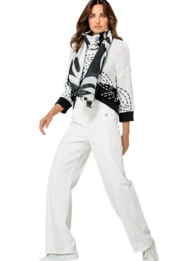 Femmes Caroline Biss Tire*1298-19 / Pull Coton Bicolore