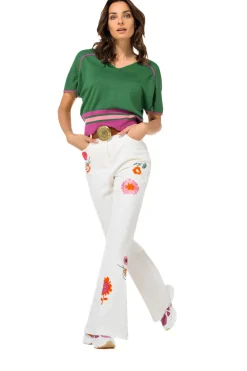 Femmes Caroline Biss Tire*1251-69 / Pull En Maille Fine Effet Manches