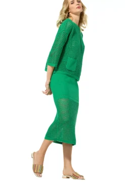 Femmes Caroline Biss Tire*3213-61 / Pull Long En Crochet Transparent