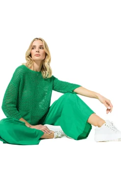 Femmes Caroline Biss Tire*3213-61 / Pull Long En Crochet Transparent