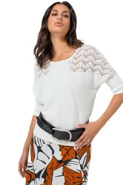 Femmes Caroline Biss Tire*1240-91 / Pull Tricote Fin 2 Styles