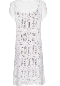 Femmes Caroline Biss Robes*3118-90 / Robe Courte Fraiche Au Crochet