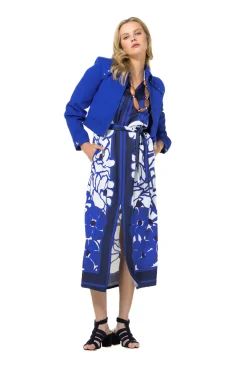 Femmes Caroline Biss Robes*1198-29 / Robe Midi Fluide