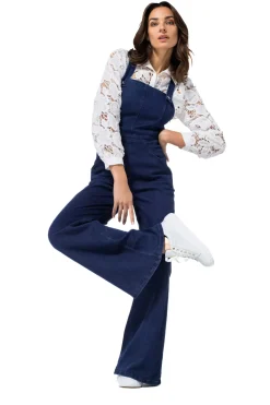 Femmes Caroline Biss Pantalon*1514-23 / Salopette Confortable En Jeans, Jambe Large