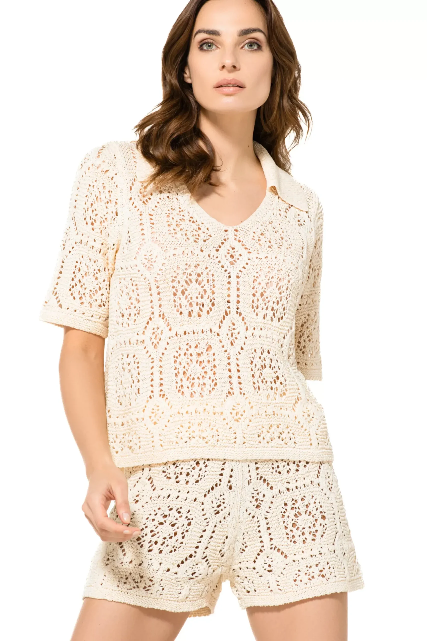 Femmes Caroline Biss Pantalon*3517-93 / Short Au Crochet, Taille Normale
